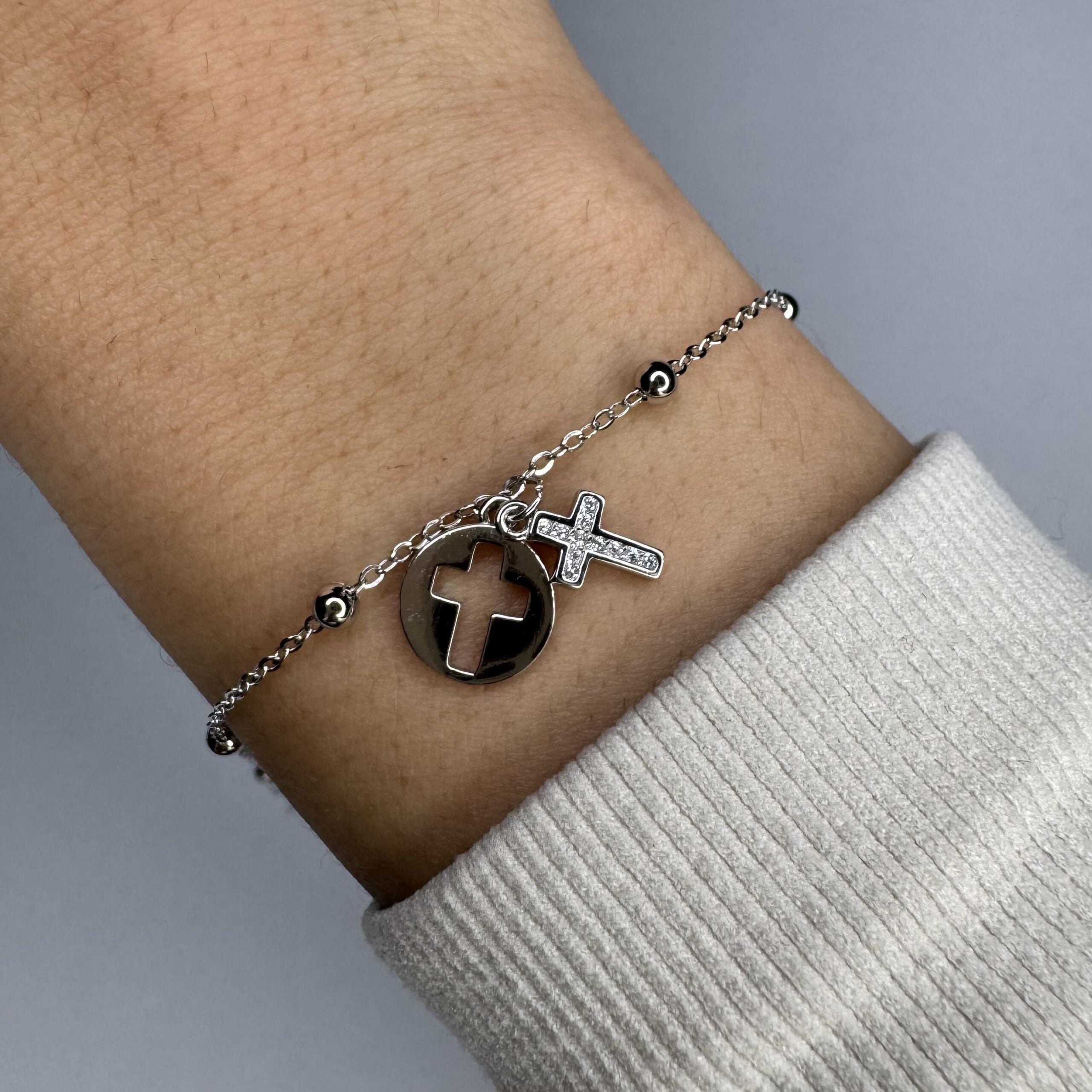 SREBRNA NARUKVICA CROSS HERA