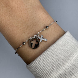 SREBRNA NARUKVICA CROSS HERA