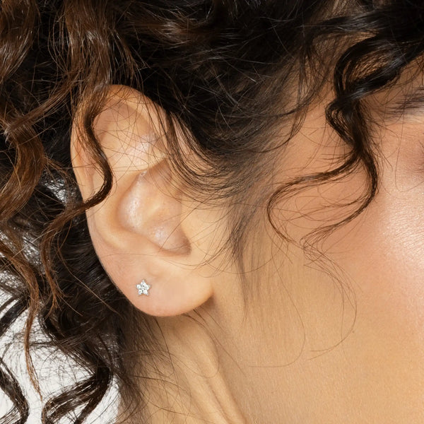 SREBRNI PIRSING STAR - JEDAN KOMAD