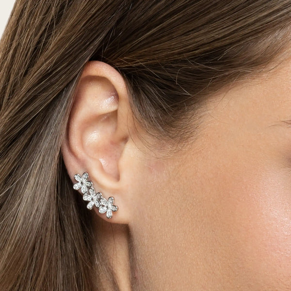 SREBRNE NAUŠNICE FLOWER OPHELIA