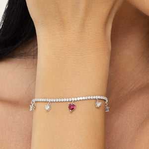 SREBRNA NARUKVICA TENNIS AMORE