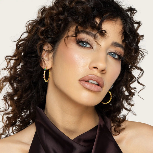 SREBRNE MINDJUŠE RAINBOW HOOPS