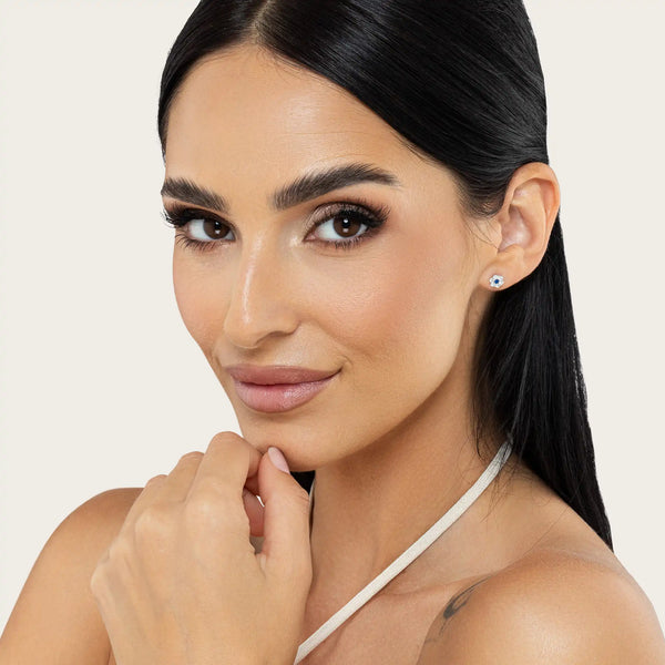 SREBRNE NAUŠNICE BLUE FLOWER