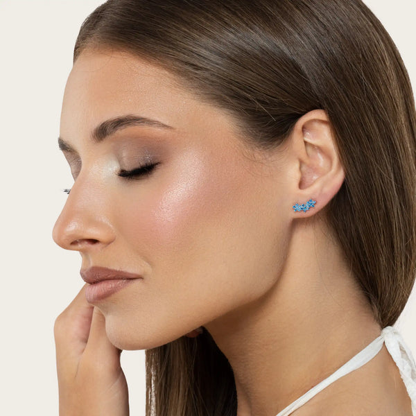 SREBRNI PIRSING FLOWERS - JEDAN KOMAD