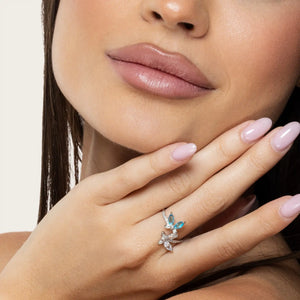 SREBRNI PRSTEN BUTTERFLY DUO