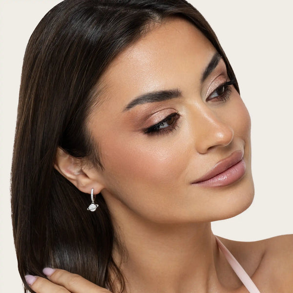 SREBRNE NAUŠNICE SATURN