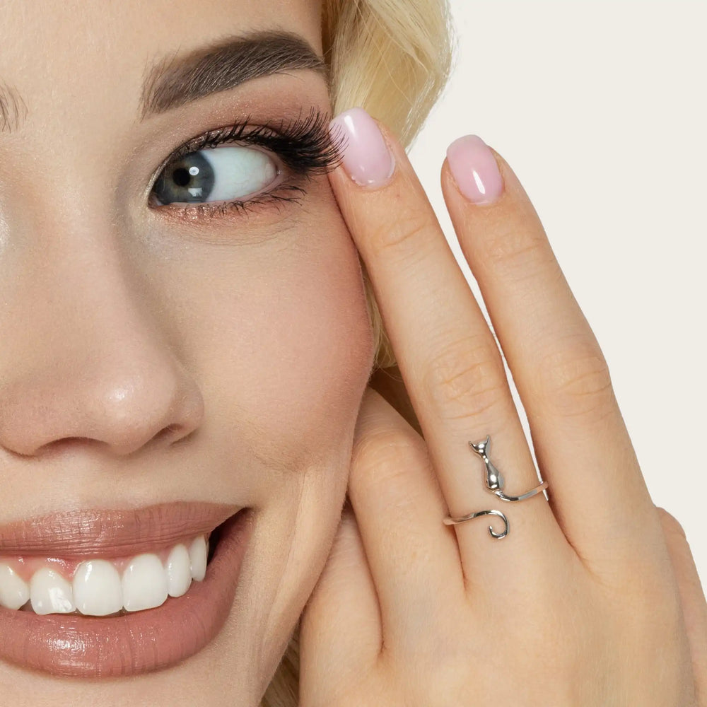 SREBRNI PRSTEN KITTY CAT