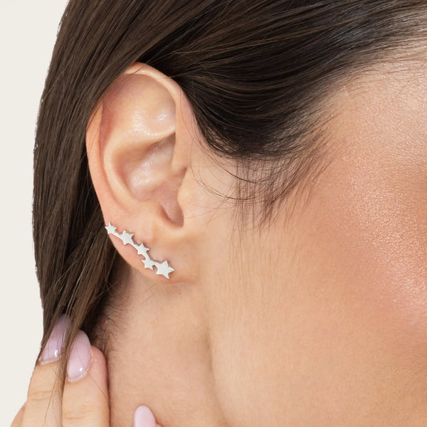 SREBRNE NAUŠNICE STARS ROW