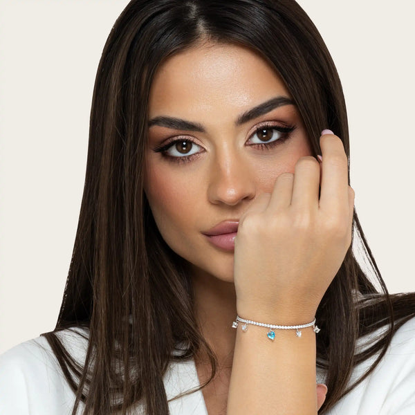 SREBRNA NARUKVICA TENNIS AMORE