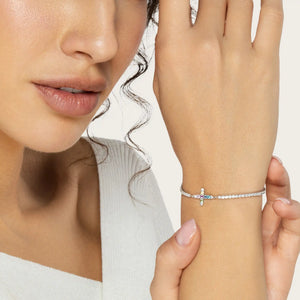 SREBRNA NARUKVICA TENNIS LUX LINE