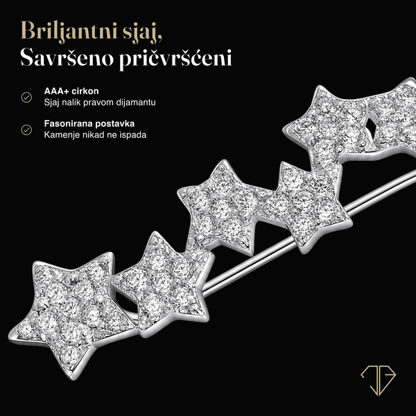 SREBRNE NAUŠNICE STAR GLOW