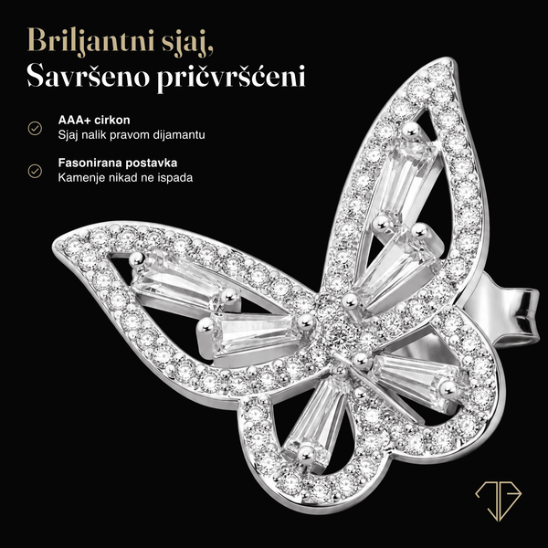 SREBRNE MINDJUŠE LUXE BUTTERFLY