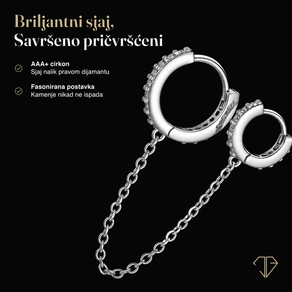 SREBRNE MINDJUŠE ARI CHAIN - JEDAN KOMAD