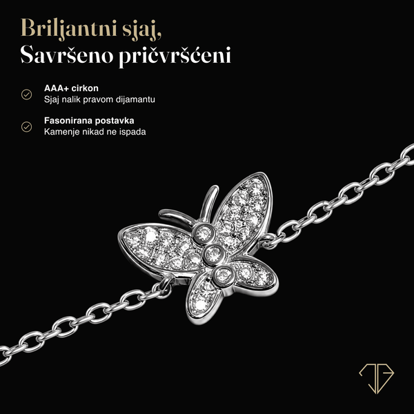 SREBRNA NARUKVICA ARIA BUTTERFLY