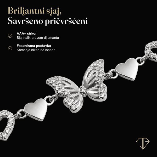 SREBRNA NARUKVICA BUTTERFLY MORGAN