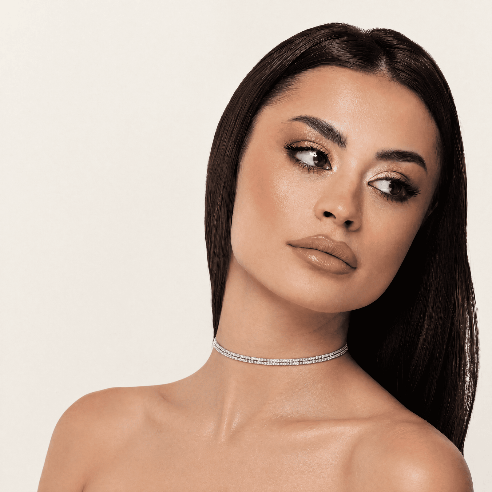 SREBRNA OGRLICA TENNIS CHOKER