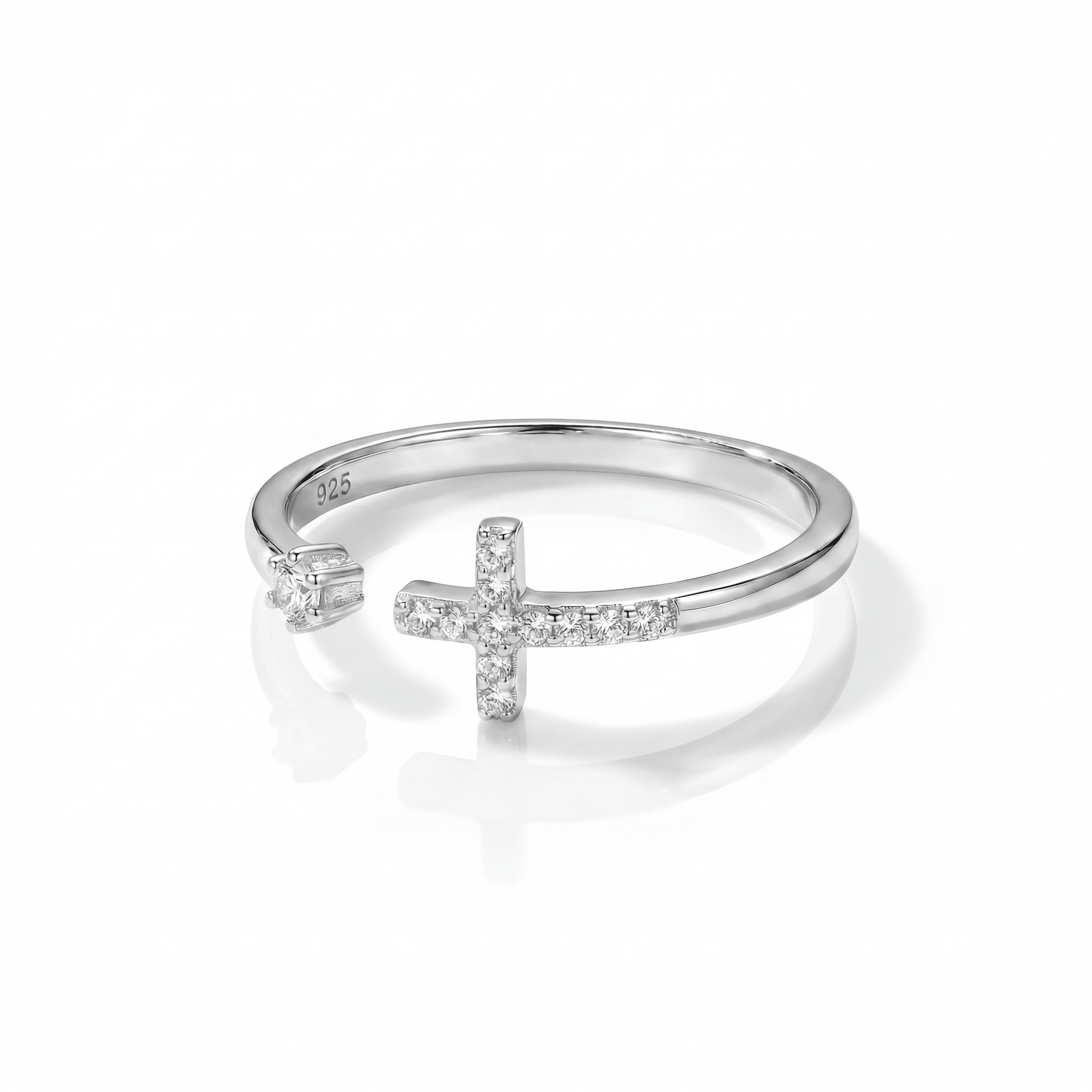 SREBRNI PRSTEN EDGE CROSS