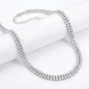 SREBRNA OGRLICA TENNIS CHOKER