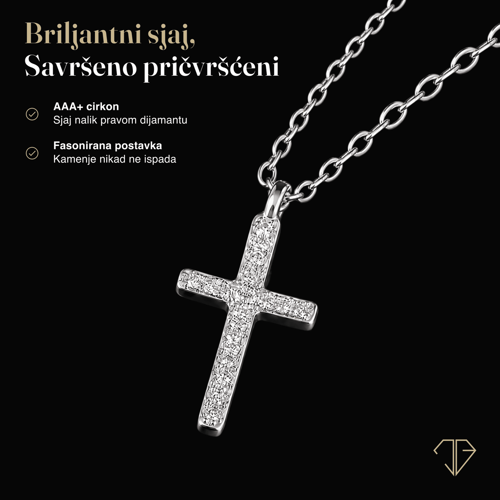 SREBRNA OGRLICA LITTLE CROSS