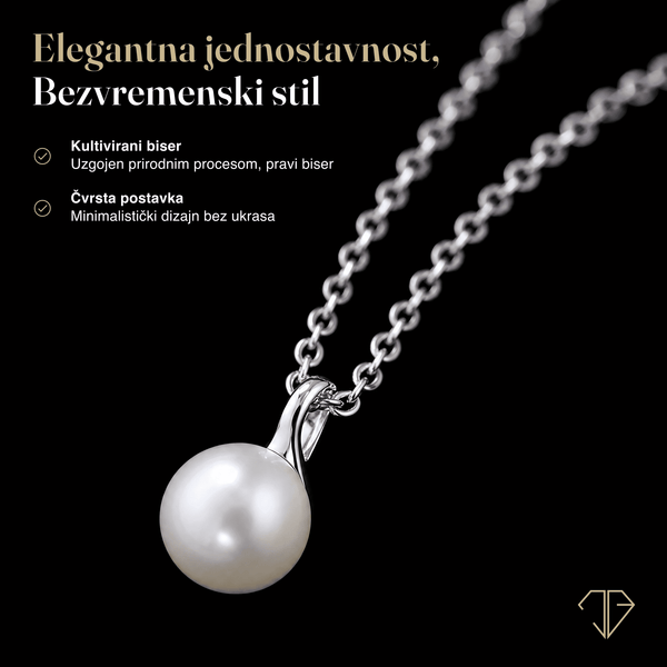 SREBRNA OGRLICA ELEGANT PEARL