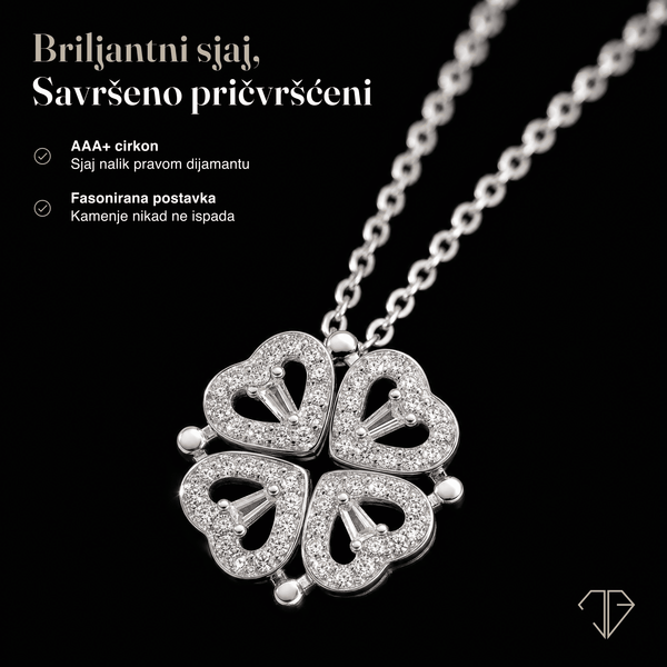 SREBRNA OGRLICA CLOVER OF HAPPINESS