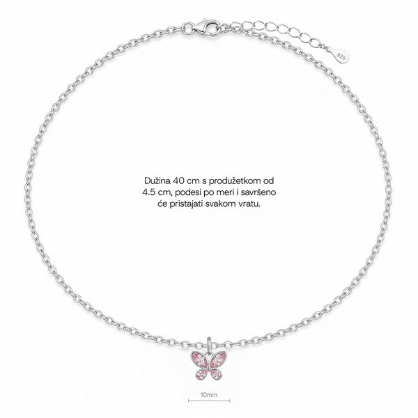 SREBRNA OGRLICA BUTTERFLY MOLY