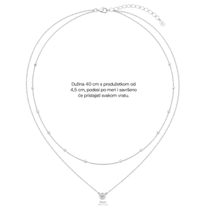 SREBRNA OGRLICA DOUBLE ELEGANCE