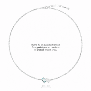 SREBRNA OGRLICA ELEGANT BLUE