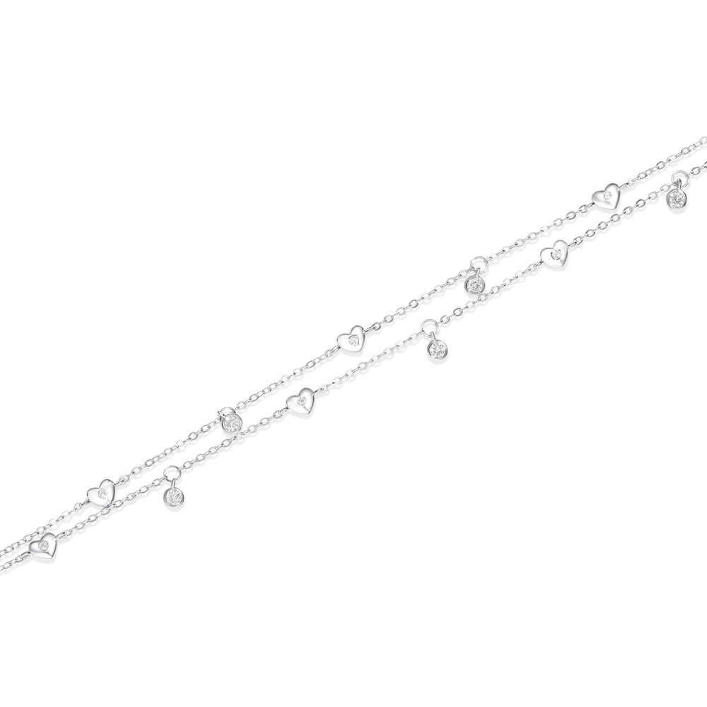 SREBRNA NANOGICA LITTLE HEARTS