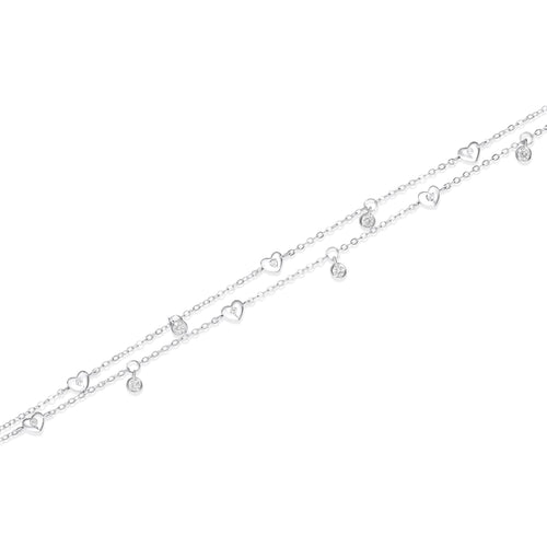 SREBRNA NANOGICA LITTLE HEARTS