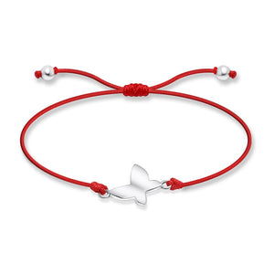 SREBRNA NARUKVICA RED THREAD BUTTERFLY