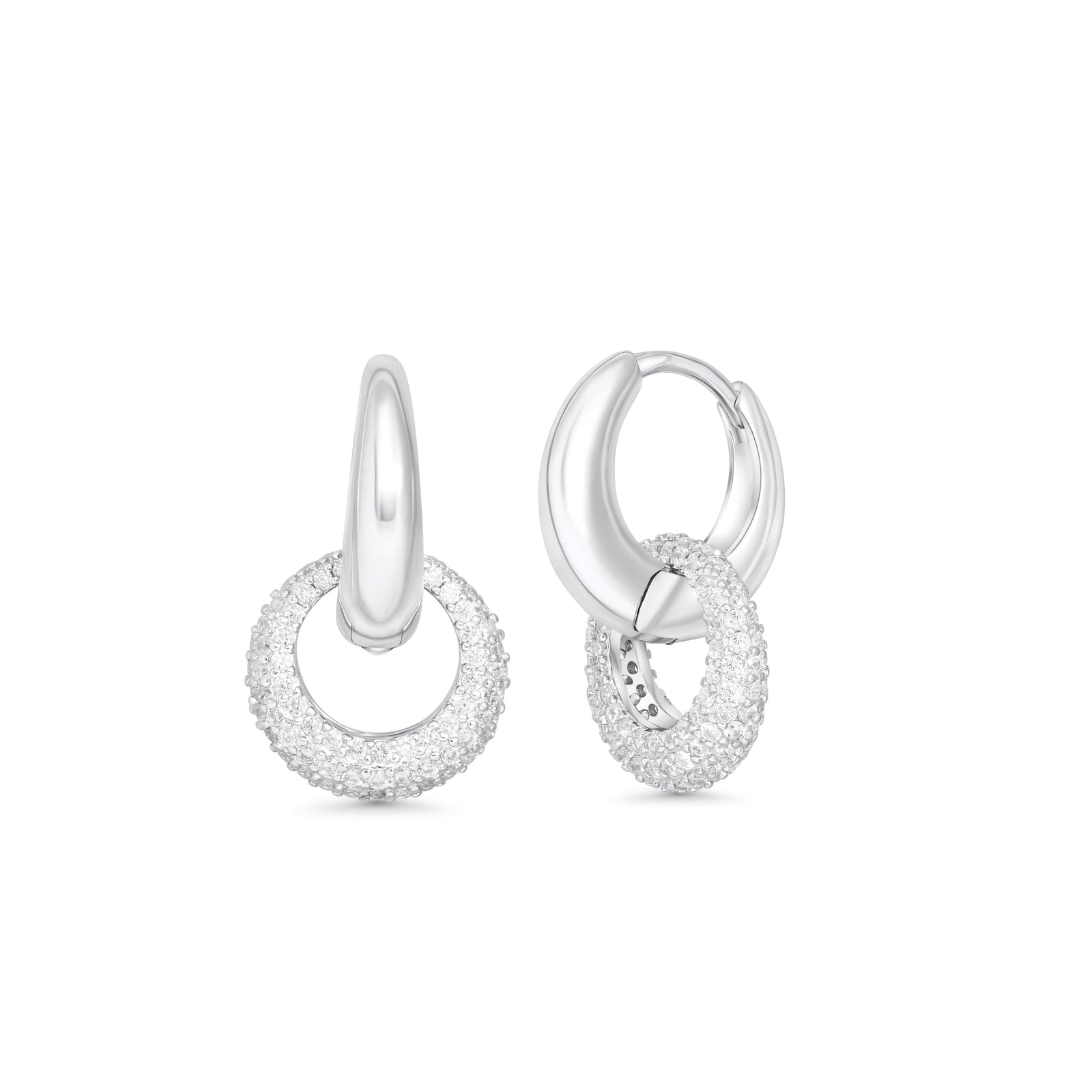 SREBRNE MINDJUŠE DAZZLE HOOPS