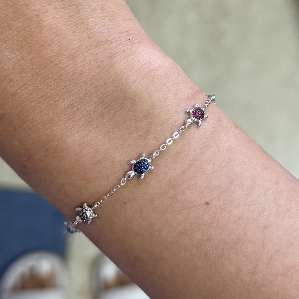 SREBRNA NARUKVICA RAINBOW TURTLES