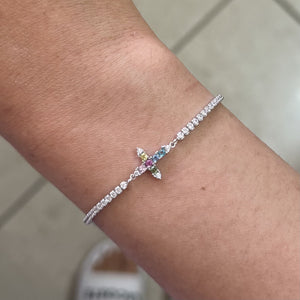 SREBRNA NARUKVICA TENNIS LUX LINE