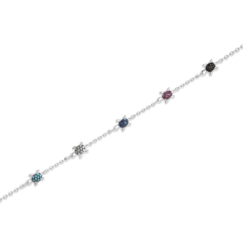 SREBRNA NARUKVICA RAINBOW TURTLES