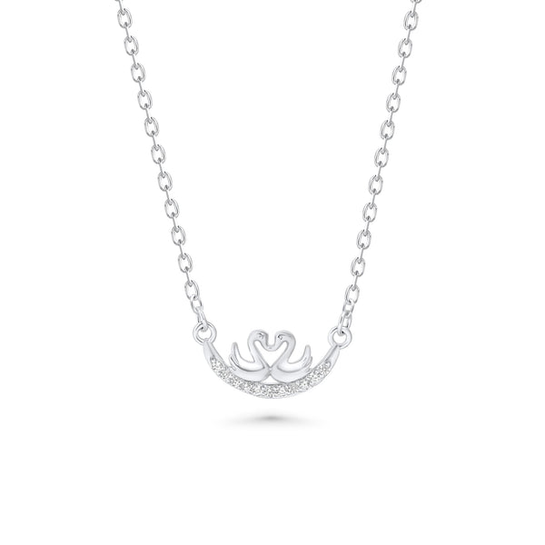 SREBRNA OGRLICA SWAN KISS